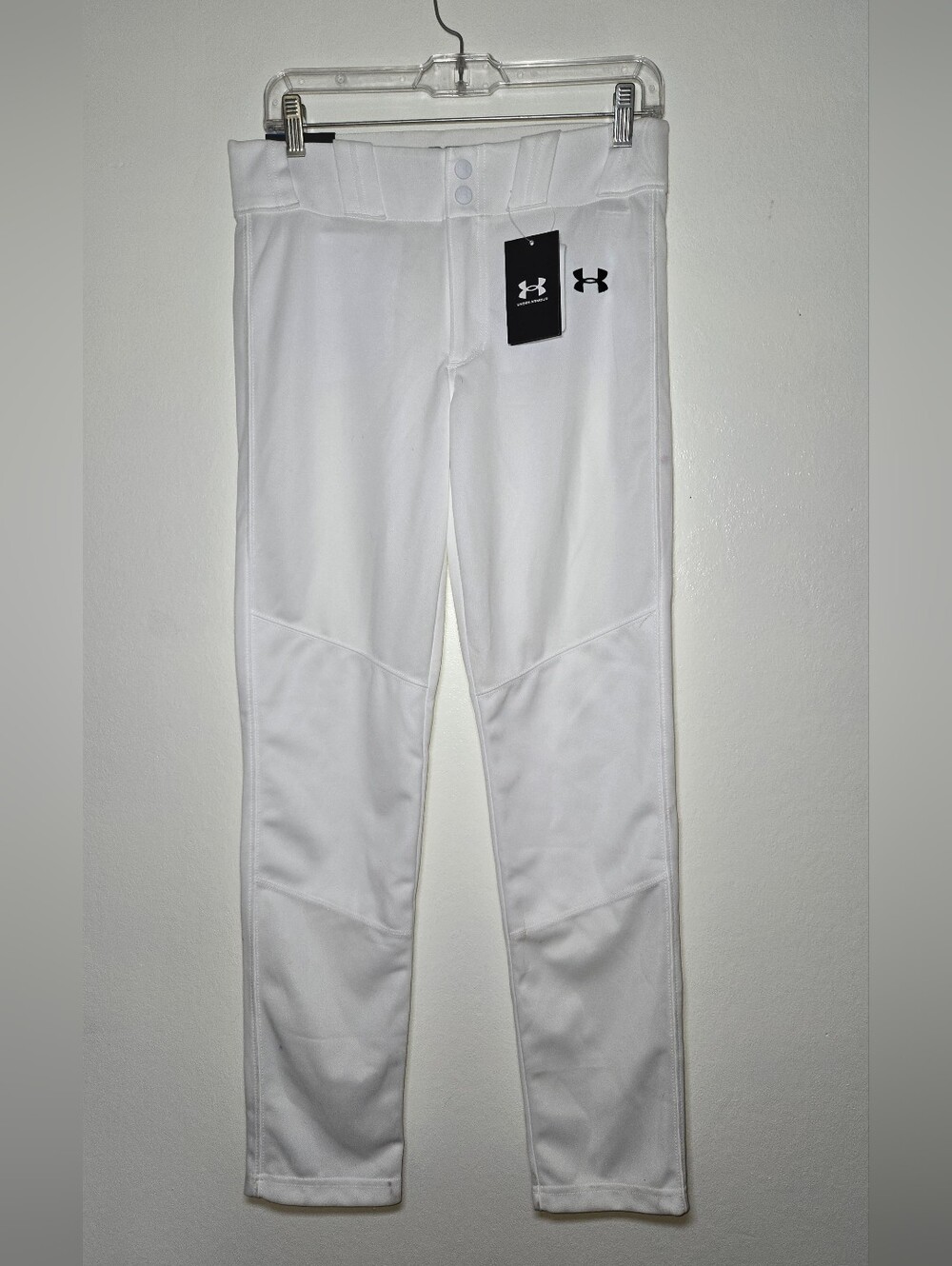 NWT Under Armour Boys Size XL White Baseball Uniform Pants